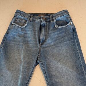 DL1961 Jerry High Rise Vintage Straight Distressed Jeans